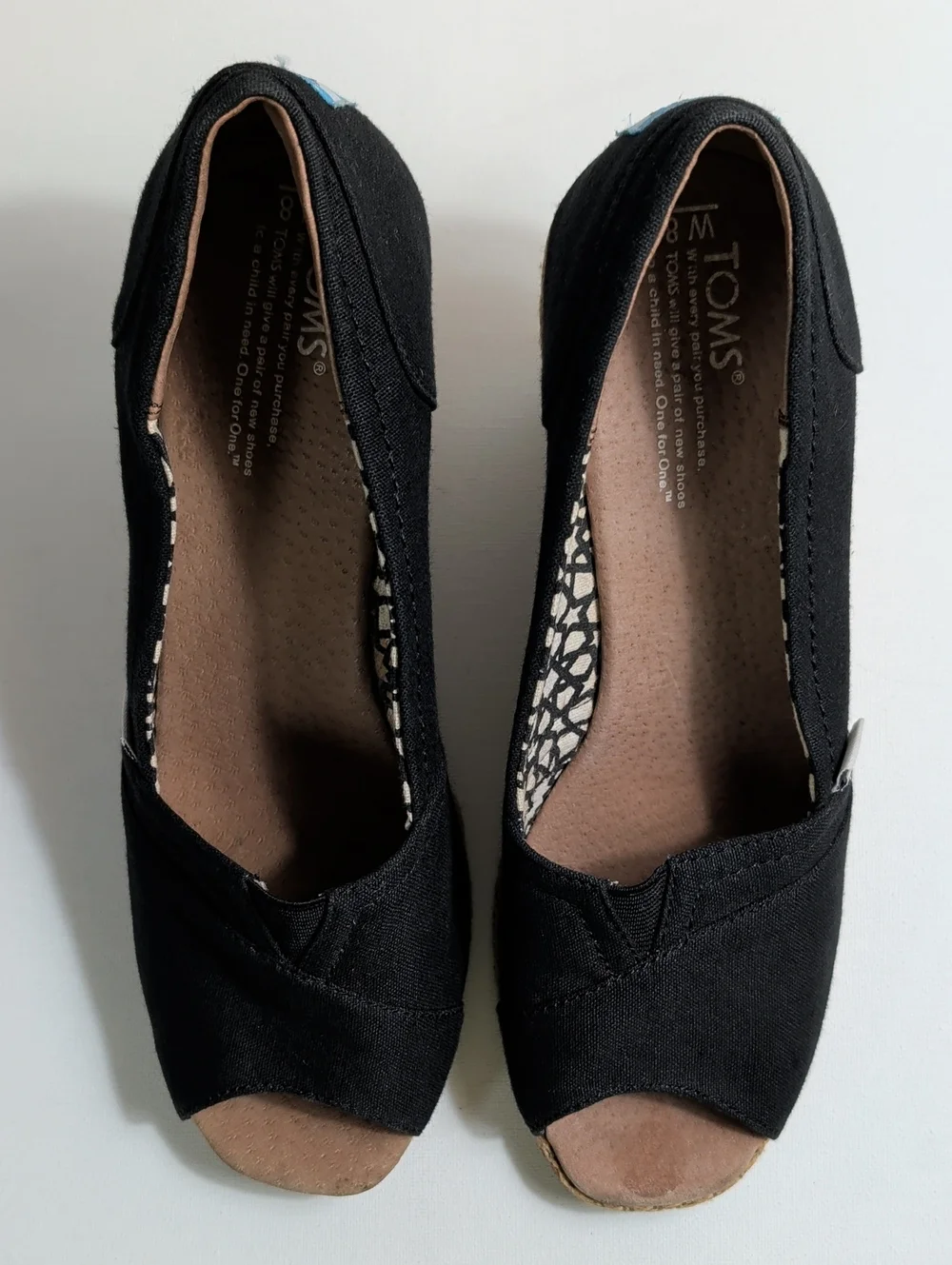 Toms Calypso Espadrille Jute Wedges Size 8